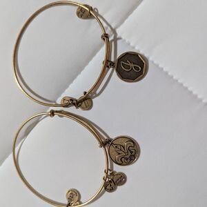 Alex and Ani Gold Charm Bracelet Set